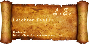 Leichter Evelin névjegykártya